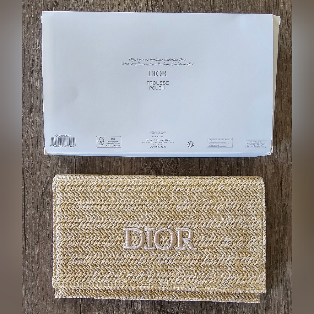 Dior Raffia Pouch
